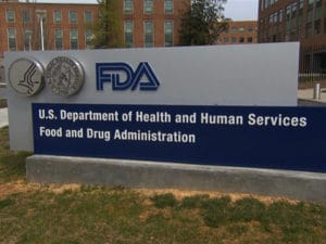 FDA Sign, Warning Breast Implant Cancer